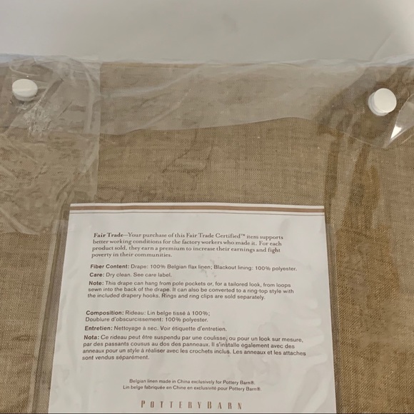 Pottery Barn1 Belgian Flax Linen Drape Panel - Picture 4 of 6